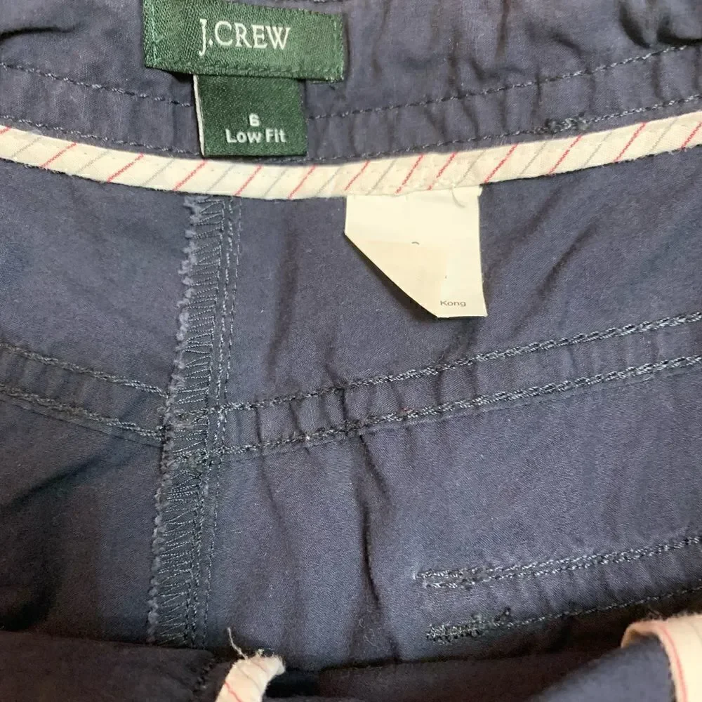 J Crew Navy Casual Tie Front Shorts size 6